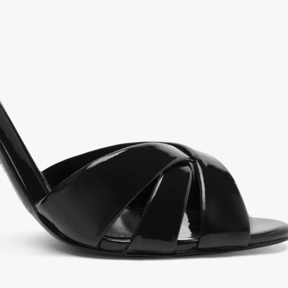 NIB Schutz Keefa Block Sandal, Black Patent, Size 11 - Picture 7 of 9